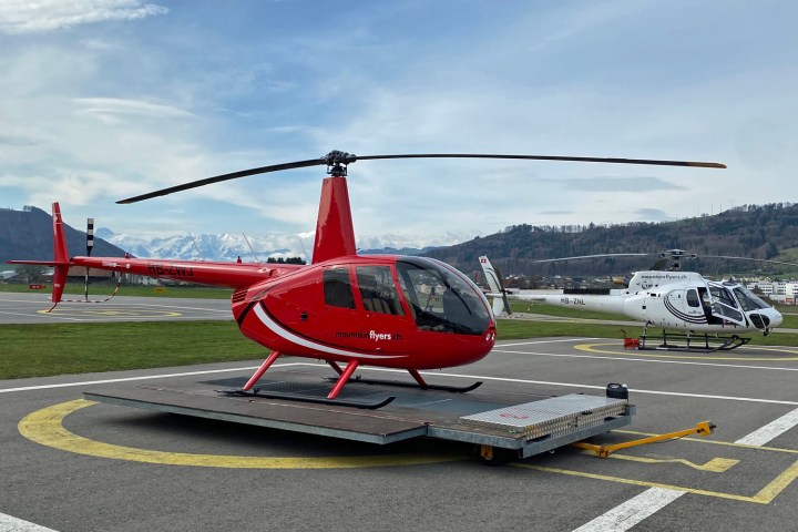 two of our helicopter types are ready to fly for you