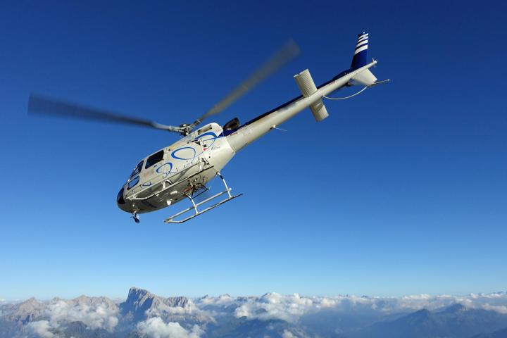 Helicopter scenic tour over the Swiss mountains