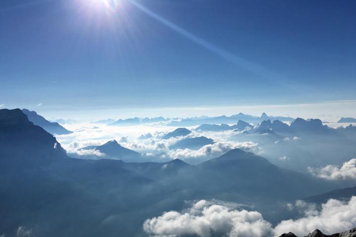 The best view over the Switzerland in a helicopter