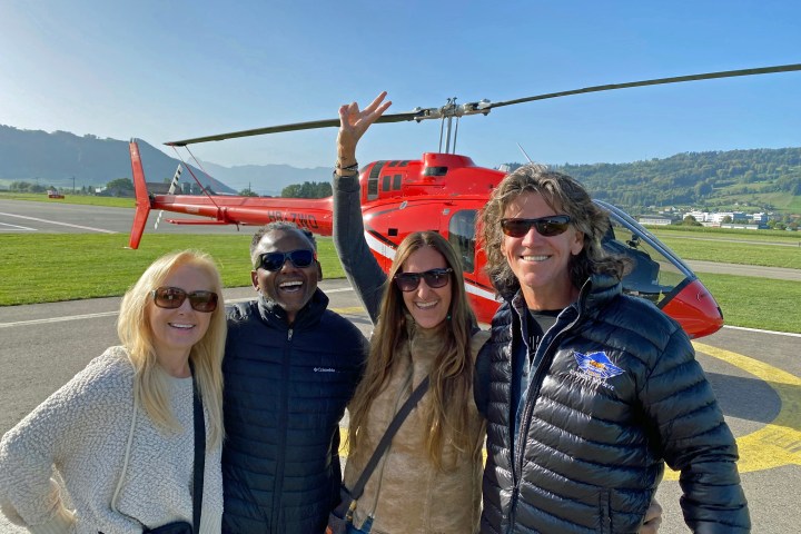 These guys are super happy and excited to do a helicopter flight with FunFlights.