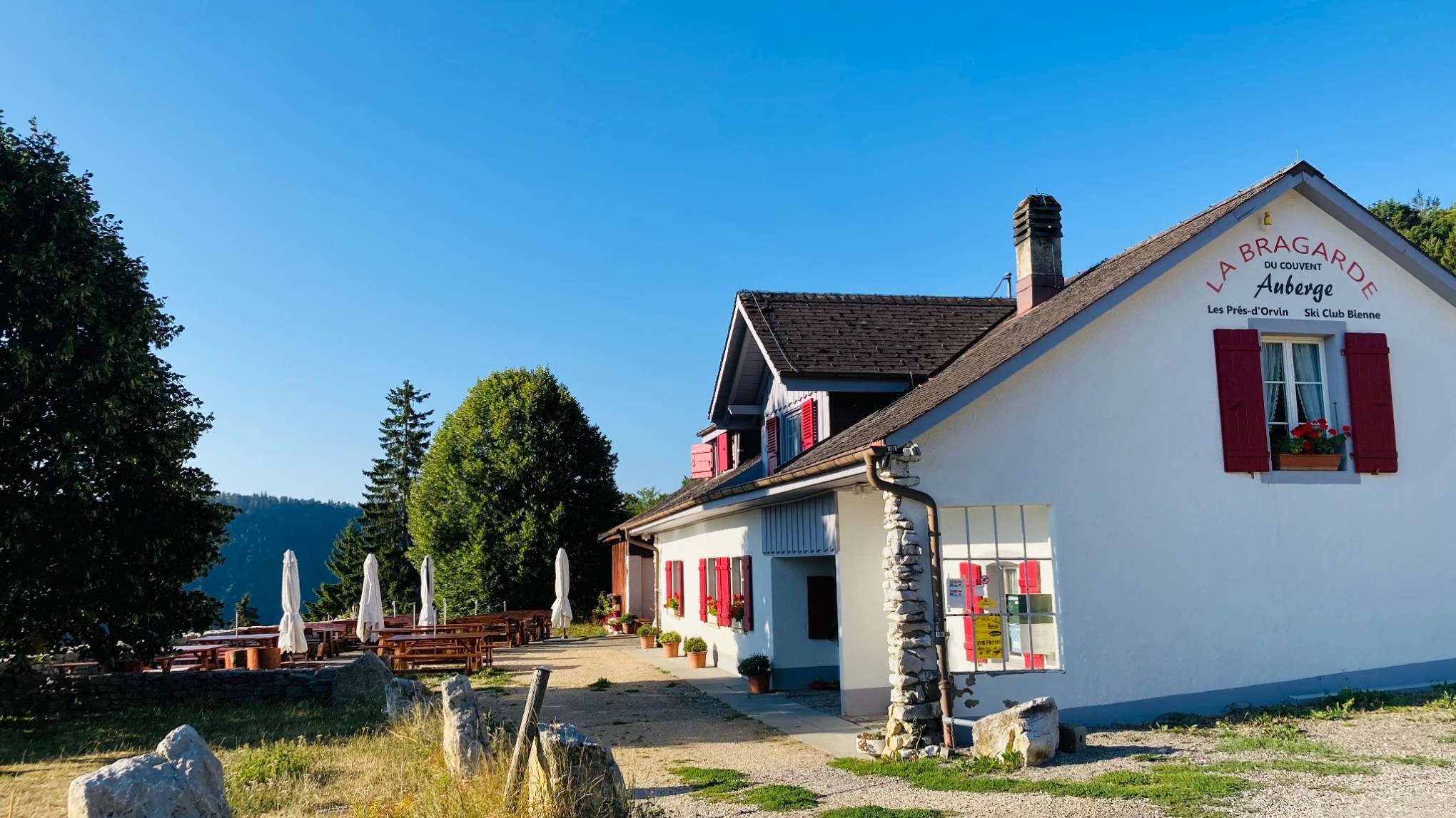 a house with trees in the background