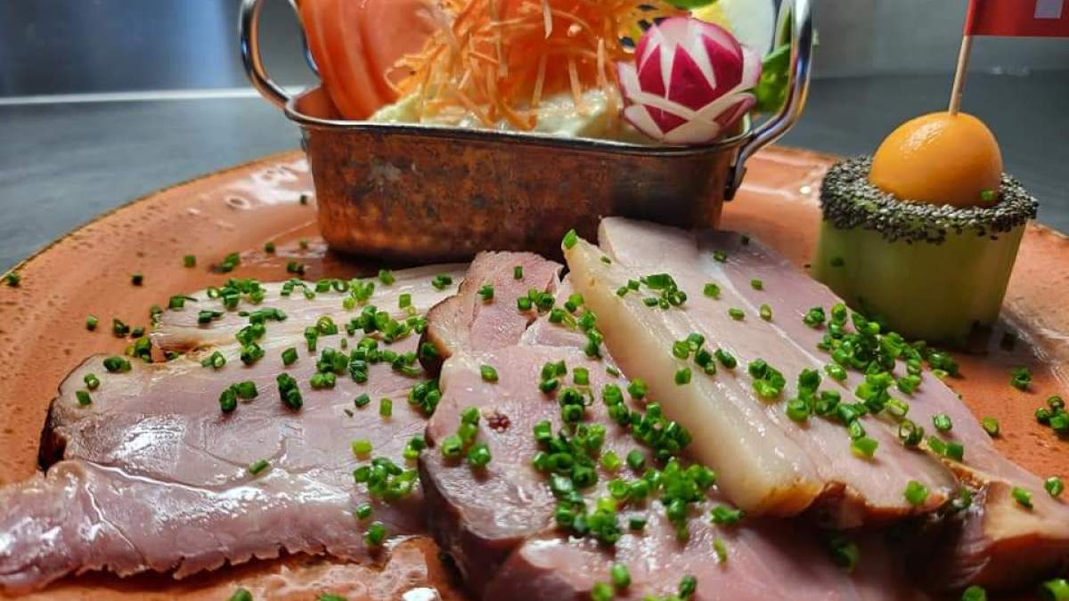 a close up of a plate of food