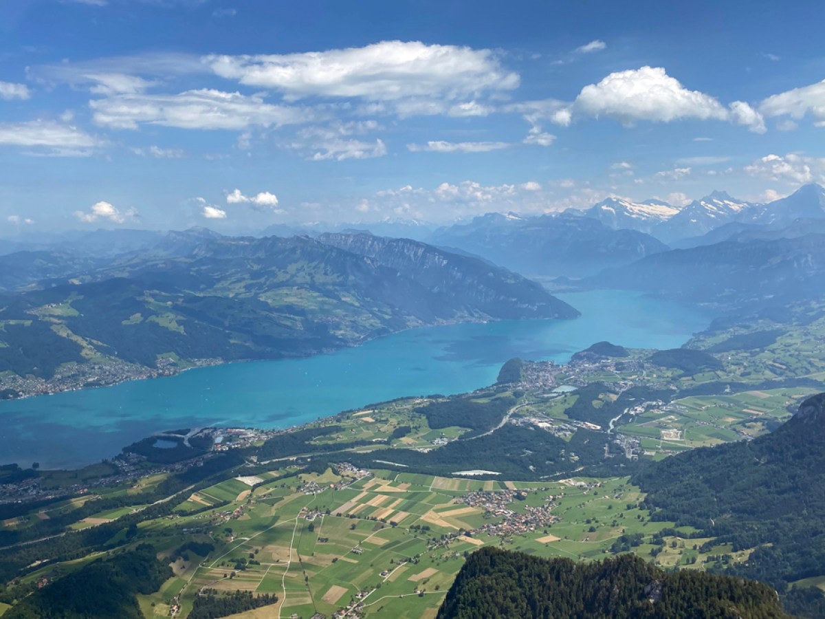 a view of a large mountain in the background