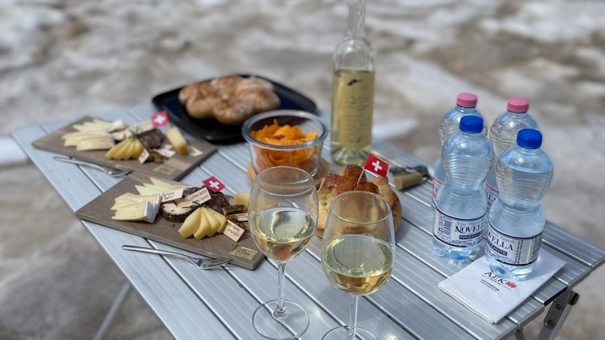 a group of glass bottles on a table